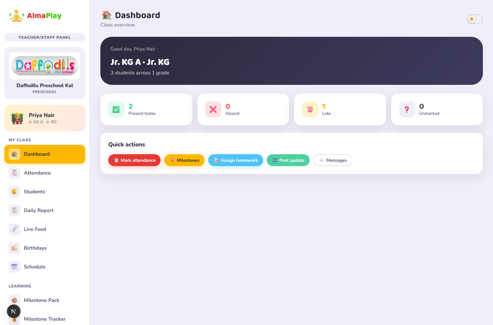 ๐งโ๐ซ Teacher dashboard