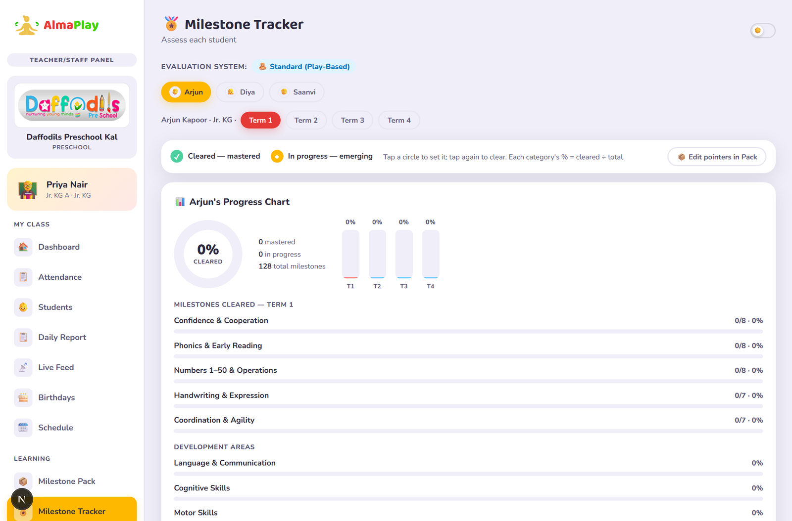 AlmaPlay Milestone Tracker โ assess each student